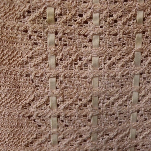 Vintage Lace Crochet Pink Lace Sleeveless Dress 12 - Picture 6 of 16